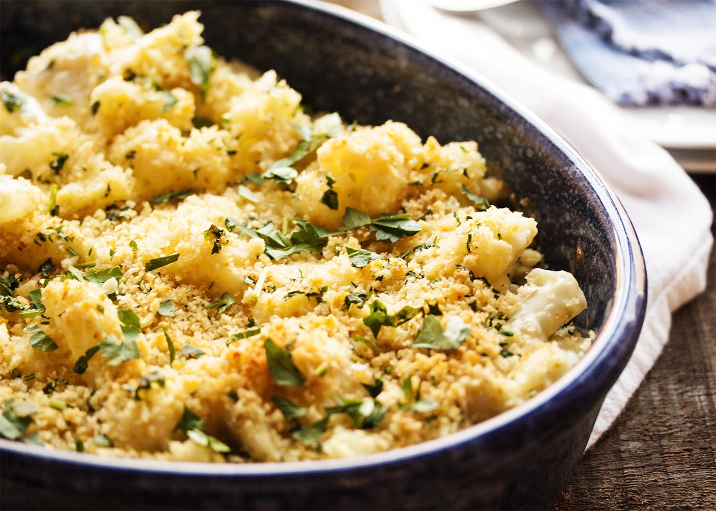 Cauliflower Gratin in Horseradish Cheese Sauce Just a Little Bit of Bacon