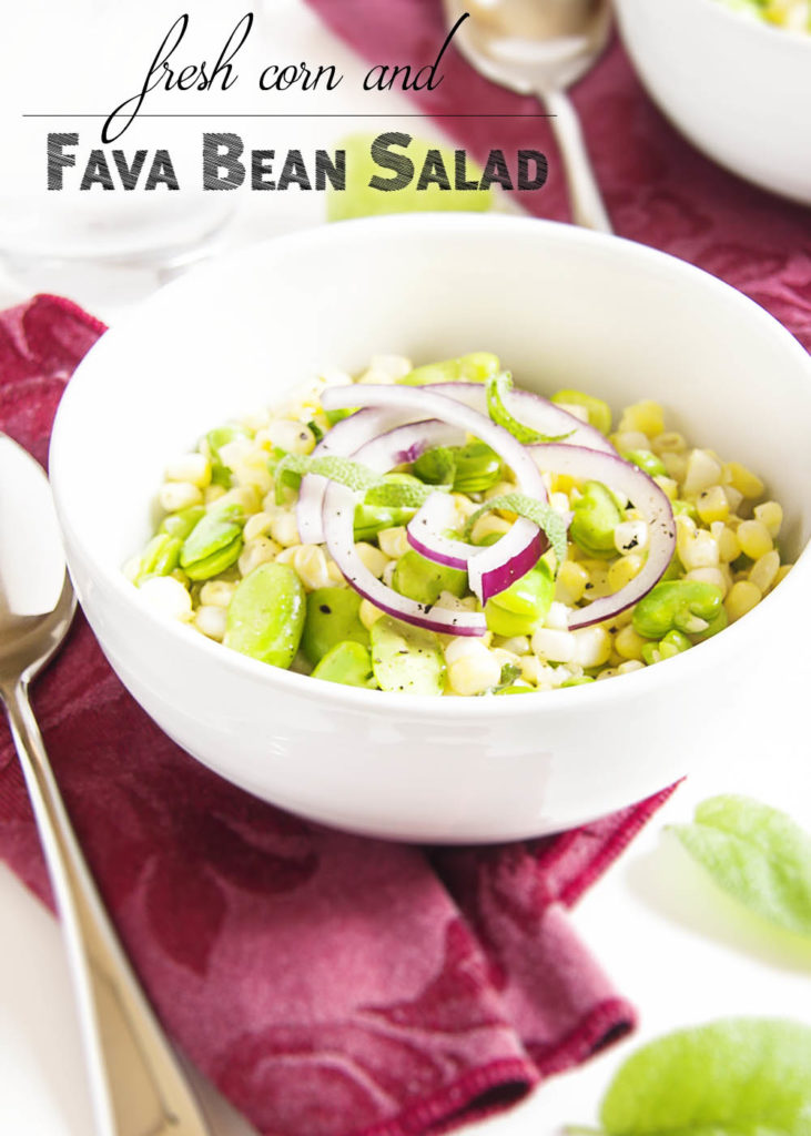 Fresh Corn and Fava Bean Salad Just a Little Bit of Bacon