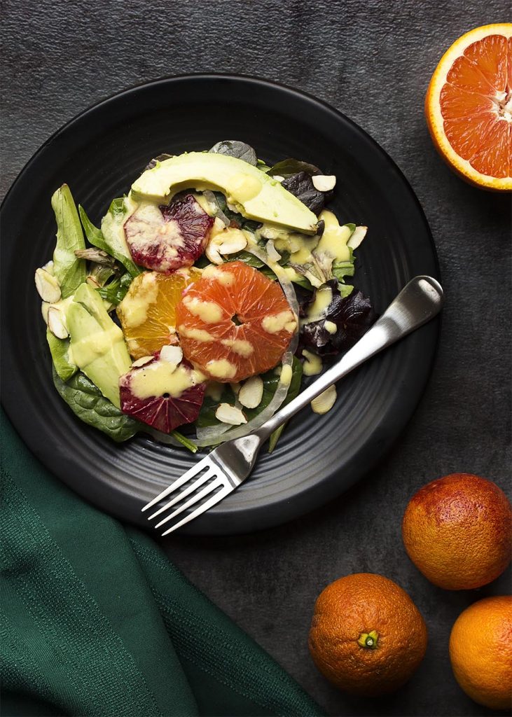 Winter Citrus Salad with Mixed Greens Just a Little Bit of Bacon