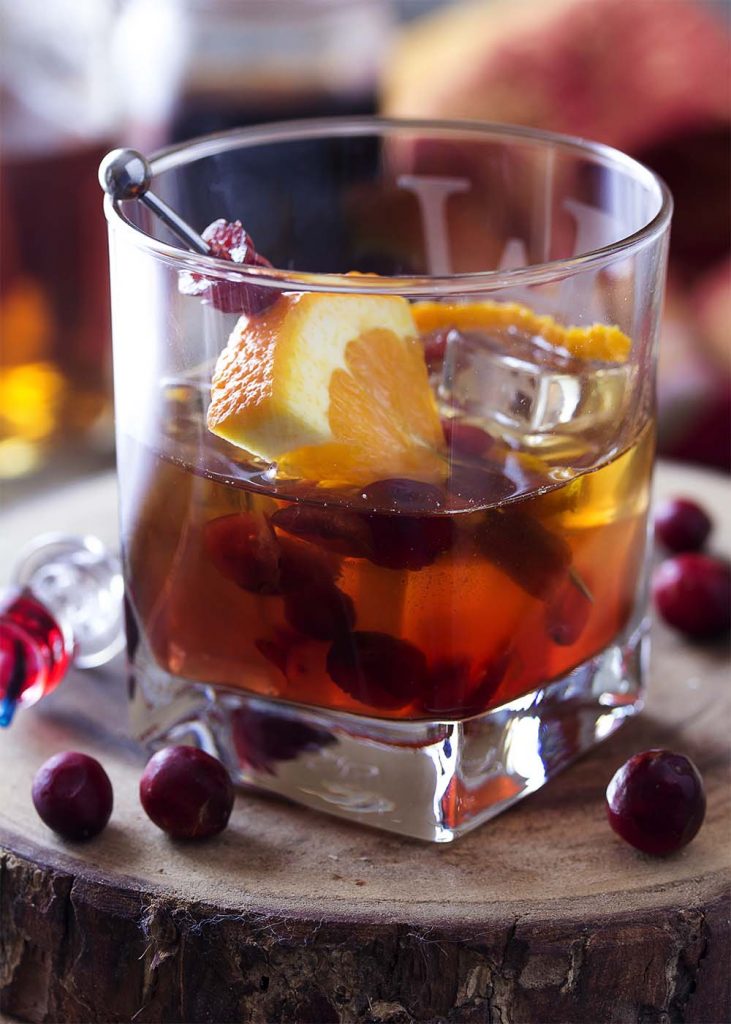 Bourbon Cranberry Old Fashioned