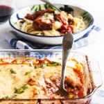 Chicken Parmesan Casserole - With its layers of breaded and fried chicken breast and all that gooey cheese, this is Italian comfort food at its finest. | justalittlebitofbacon.com