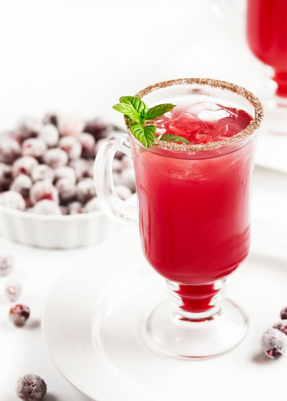 Cranberry Ginger Fizz Cocktail - This cranberry cocktail is an easy and tasty way to celebrate Thanksgiving and the winter holiday season. Just whip up a batch of the yummy cranberry syrup ahead of time and you are good to go. | justalittlebitofbacon.com