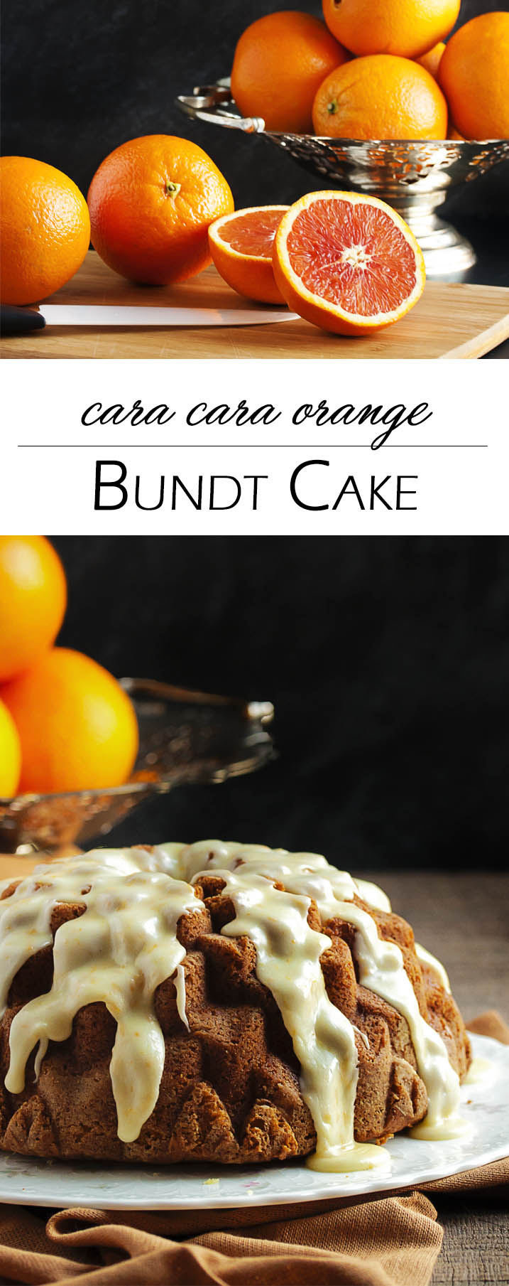 Cara Cara Orange Bundt Cake - This moist and rich bundt cake has a fine crumb and loads of orange flavor! One taste, and no matter where you are or what the season, it's summer again. | justalittlebitofbacon.com