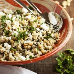 Brown Rice and Lentil Salad over Arugula