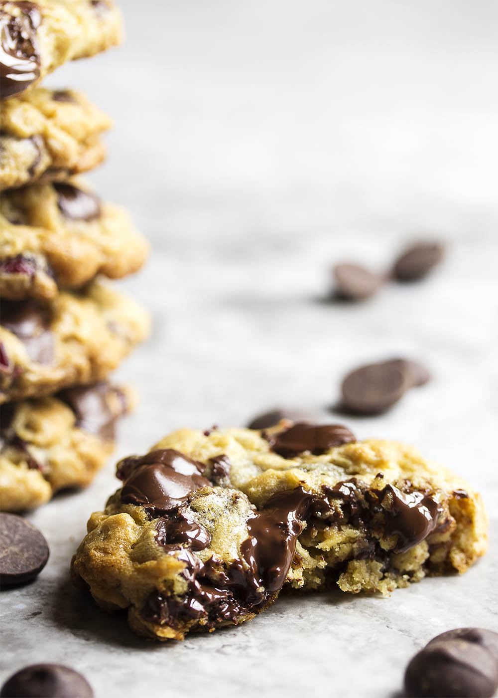 One Bowl Chocolate Cherry Oatmeal Cookies - This recipe for one bowl gooey, chocolatey, cherry studded oatmeal cookies is so easy to make that you'll want to bake them right now. And you should because they are as tasty as they are easy. | justalittlebitofbacon.com