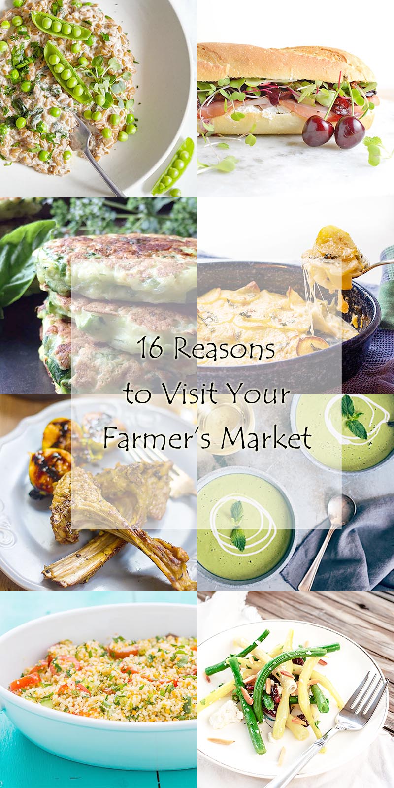Farmer's Market Roundup - This roundup features 16 wonderful and tasty reasons to visit your local farmer's market and fill up on fresh produce. | justalittlebitofbacon.com