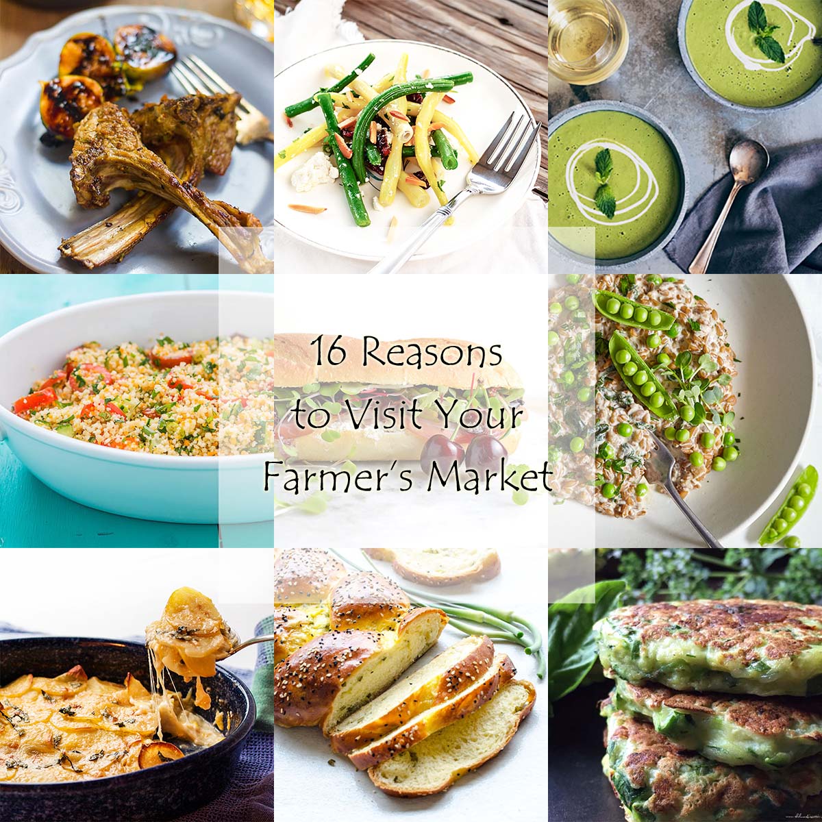 Farmer's Market Roundup - This roundup features 16 wonderful and tasty reasons to visit your local farmer's market and fill up on fresh produce. | justalittlebitofbacon.com