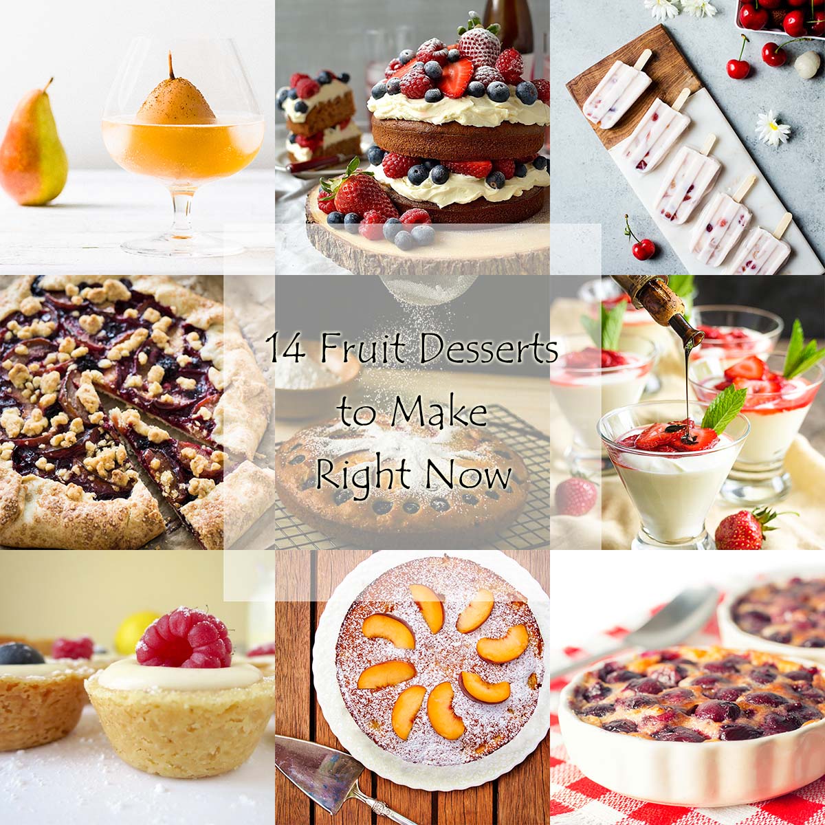 Fruit Desserts Roundup - A wide variety of fresh and yummy recipes for summer fruit desserts, such as cakes, tarts, jam, popsicles, and more, are featured in this recipe roundup. | justalittlebitofbacon.com