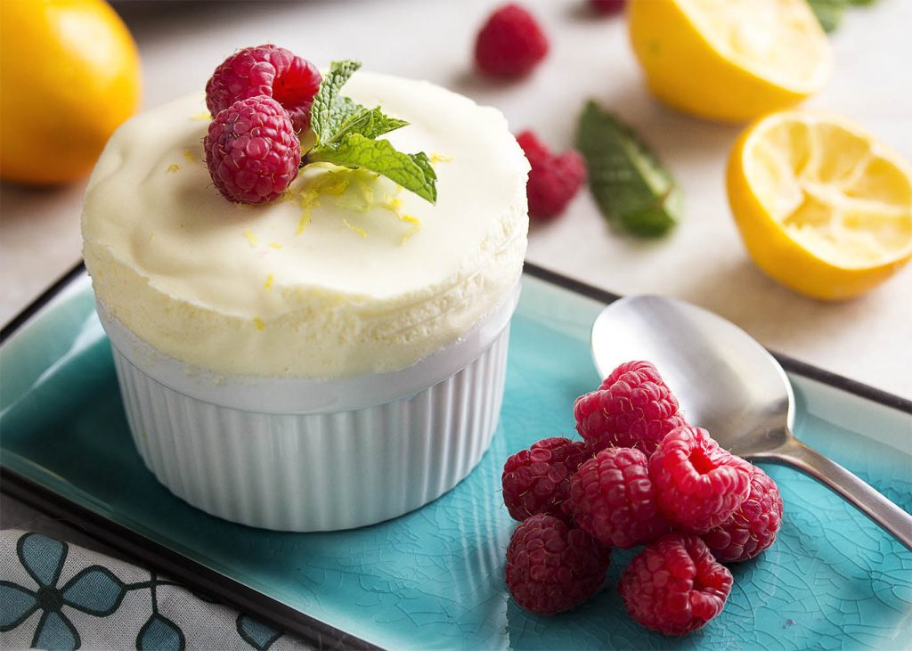 Chilled Meyer Lemon Souffles Just a Little Bit of Bacon