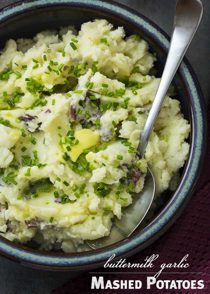 Creamy Buttermilk Garlic Mashed Potatoes Just a Little Bit of Bacon