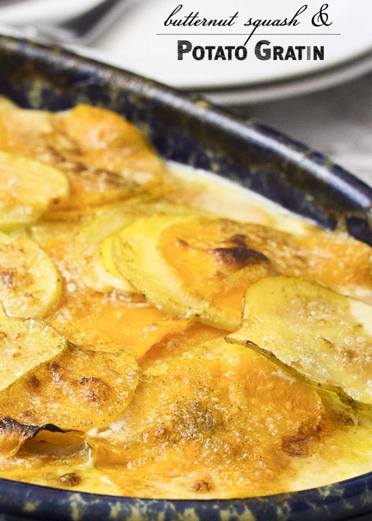 Butternut Squash Potato Gratin with Brie and Thyme Just a Little Bit