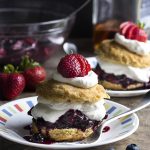 Roasted Berry Shortcake With Bourbon Whipped Cream