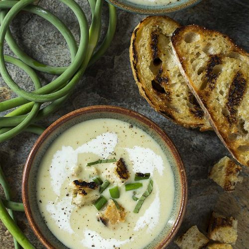 White Bean and Garlic Scape Dip Just a Little Bit of Bacon