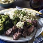 Grilled Sirloin Tip Steaks with Shallot Butter