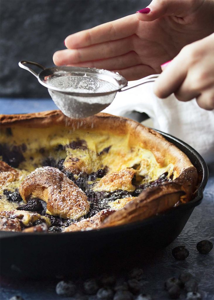 Blueberry Dutch Baby Pancake Just a Little Bit of Bacon
