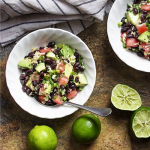 Southwestern Brown Rice and Black Bean Salad - Just a Little Bit of Bacon