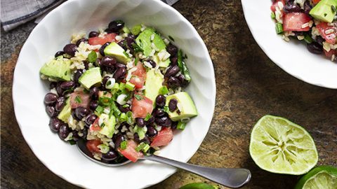 black bean and rice salad with spicy lime dressing Chic Women Celebrity Sexy Deep V Neck Flower Black Maxi Long Bandage B