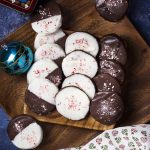 Chocolate Peppermint Dipped Holiday Cookies