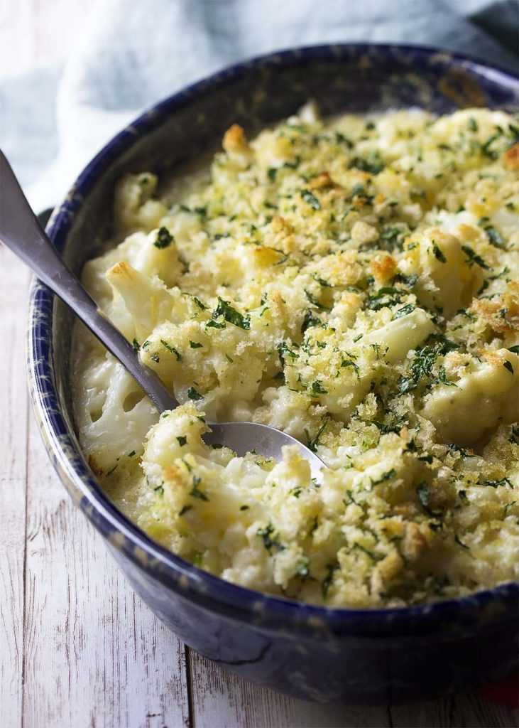 Creamy Cauliflower au Gratin Just a Little Bit of Bacon