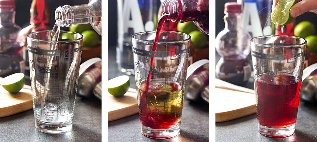 For the perfect holiday drink, try my vodka pomegranate martini cocktail! This easy recipe is well balanced, not too sweet, and simple to make. Great for Christmas, Valentine's Day, or any day you want a little something. | justalittlebitofbacon.com #cocktails #drinks #cocktailrecipes #drinkrecipes #pomegranate #martini #martinirecipes Step by step on how to make the recipe.