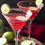 For the perfect holiday drink, try my vodka pomegranate martini cocktail! This easy recipe is well balanced, not too sweet, and simple to make. Great for Christmas, Valentine's Day, or any day you want a little something. | justalittlebitofbacon.com #cocktails #drinks #cocktailrecipes #drinkrecipes #pomegranate #martini #martinirecipes
