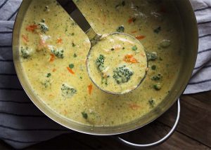 Easy Broccoli Cheddar Soup - Just a Little Bit of Bacon