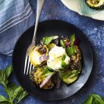 For an easy side make grilled zucchini salad with lemon ricotta! This Mediterranean recipe is delicious warm or room temperature and is wonderful with a mix of green and yellow summer squash. | justalittlebitofbacon.com #italianfood #summerrecipes #saladrecipes #salads #grillingrecipes #zucchini #ricotta