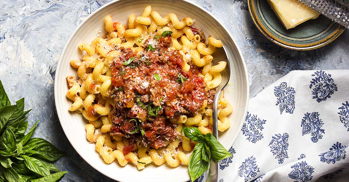 Quick Italian Meat Sauce - Just a Little Bit of Bacon