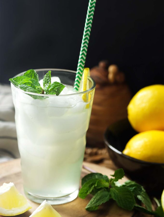 For a light and refreshing summer cocktail add lemon and honey to the traditional ginger and vodka mule. You'll love this simple and easy recipe! | justalittlebitofbacon.com